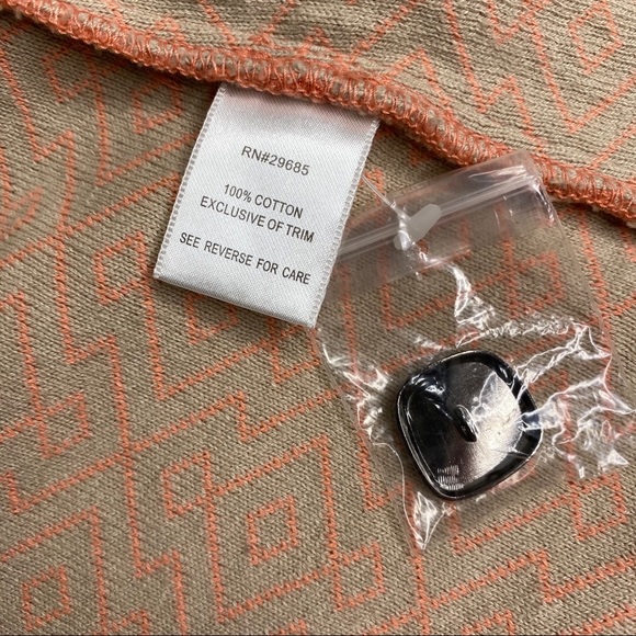 NEW Pendleton FALL blazer jacket 2 button geometric print in coral size XS - Picture 13 of 16